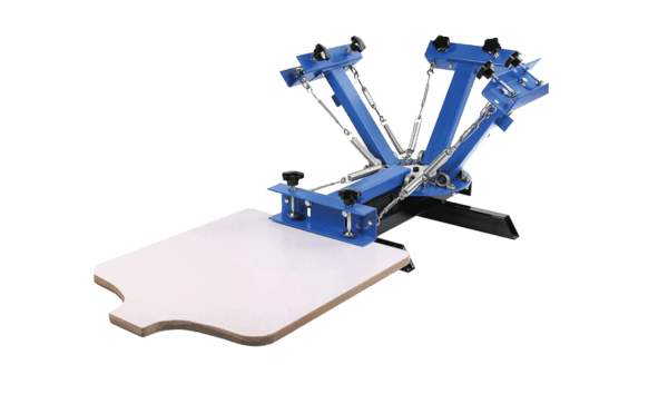 SHZOND 4 Color 1 Station Silk Screen Printing Machine with Removable Pallet